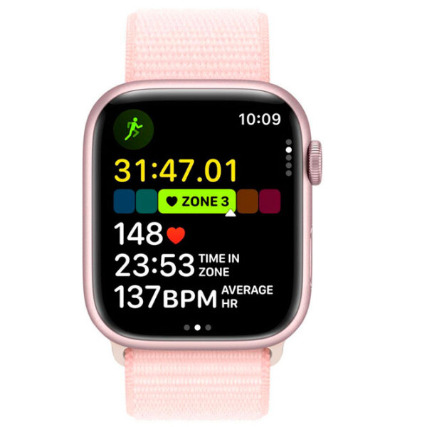 Ceas inteligent Apple Watch Series 9 Pink | 45 mm | Aluminiu/ Nylon
| MR9J3QI/ A photo 2