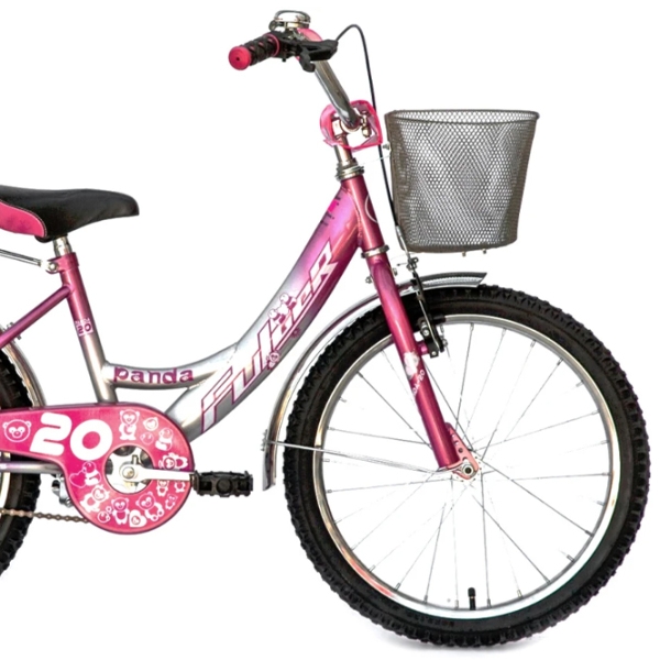 Bicicletă Fulger Panda 20" 11.6" Pink Silver Oțel / Pentru copii photo 3