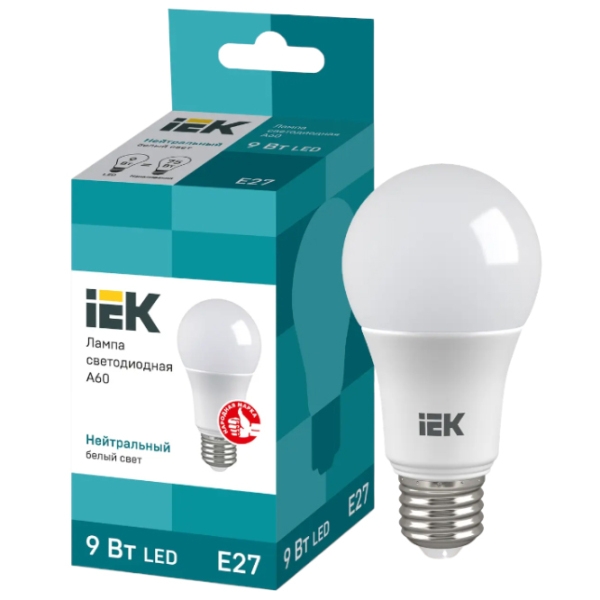 Bec LED IEK A60 LLE-A60-9-230-40-E27 E27 | 9 W | White photo 3