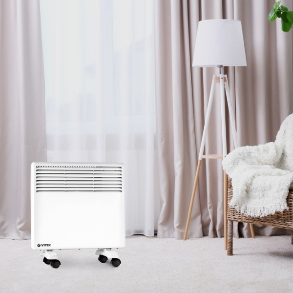 Convector Vitek VT-2183 White 20 m², 1000 W, Mecanic, Pe podea photo 5