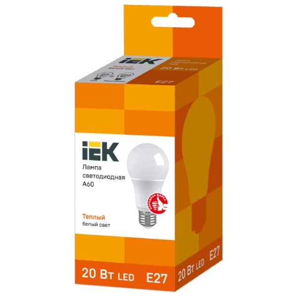 Bec LED IEK A60 LLE-A60-20-230-30-E27 E27 | 20 W | Yellow photo 2
