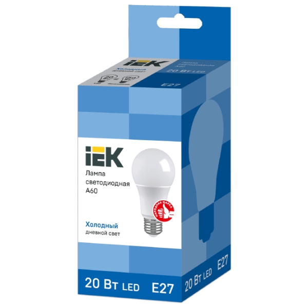 Лампочка светодиодная IEK A60 LLE-A60-20-230-65-E27 E27 | 20 Вт | White photo 2