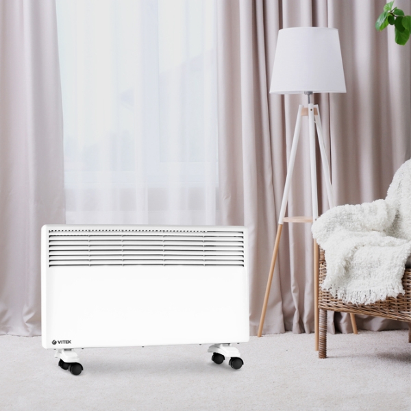 Convector Vitek VT-2185 White 20 m², 2000 W, Mecanic, Pe podea photo 5