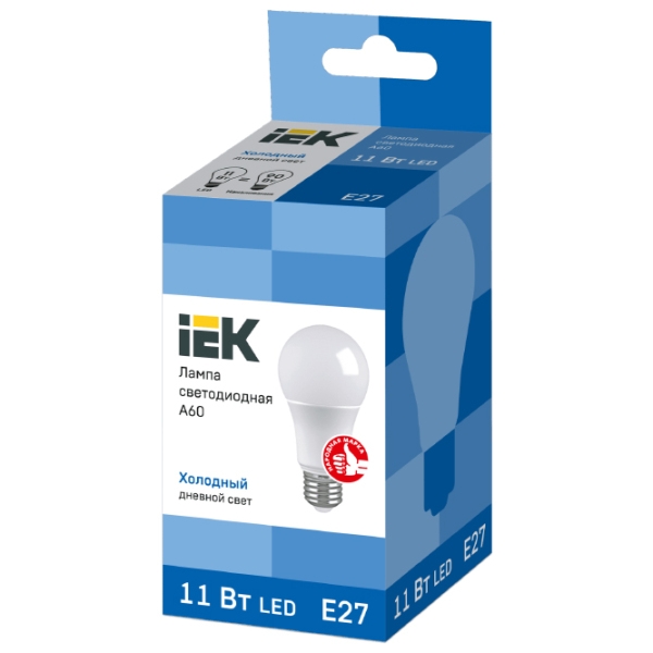 Лампочка светодиодная IEK A60 LLE-A60-11-230-65-E27 E27 | 11 Вт | White photo 2