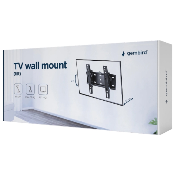 Suport TV Gembird WM-42T-02 Black VESA 200 x 200 mm photo 3