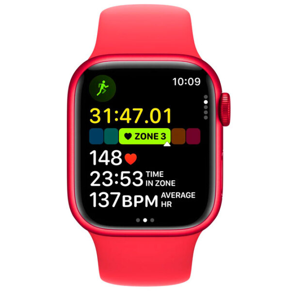 Ceas inteligent Apple Watch Series 9 Red 1.9" | 45 mm | Aluminiu/ Silicon| MRXK3QR/ A photo 4