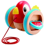 Joc educativ Hape Baby Bird Pull Along E0360A Red 1+