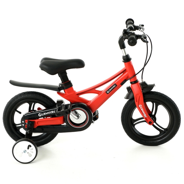 Bicicletă Glamvers Speed 12" Red White Aliaj de magneziu / Pentru copii photo 2