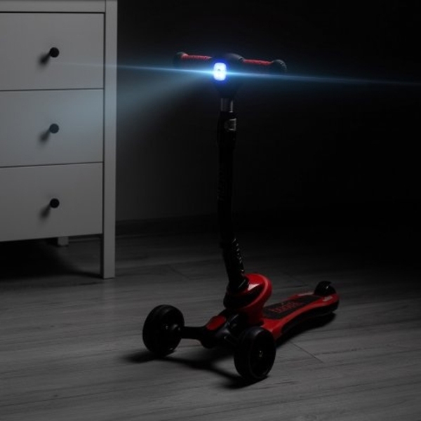 Trotinetă pentru copii cu trei roți Toyz Hugo (0408) Red 3 ani, 50 kg, Din PU photo 4