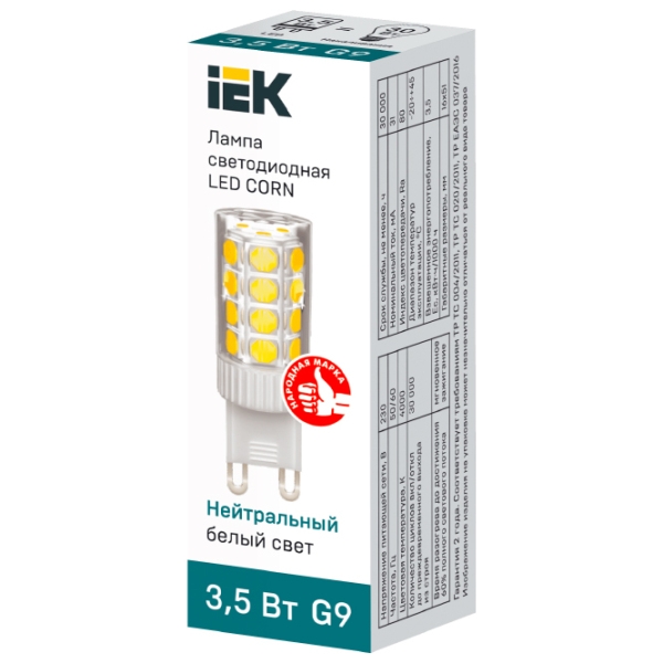 Bec LED IEK LED CORN LE-CORN-4-230-40-G9 G9 | 3.5 W | White photo 2