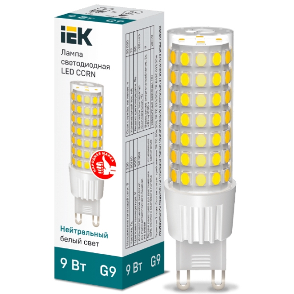 Лампочка светодиодная IEK LED CORN LLE-CORN-9-230-40-G9 G9 | 9 Вт | White photo 3