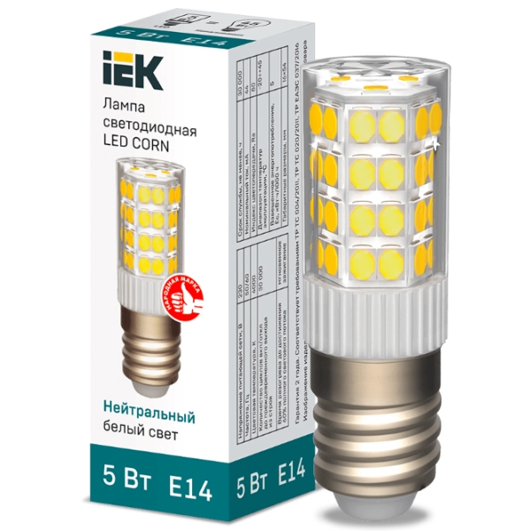 Bec LED IEK LED CORN LLE-CORN-5-230-40-E14 E14 | 5 W | White photo 3