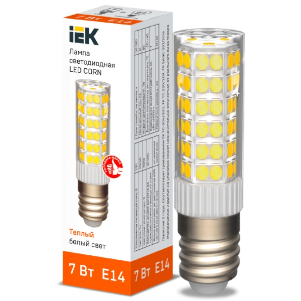 Лампочка светодиодная IEK LED CORN LLE-CORN-7-230-30-E14 E14 | 7 Вт | White photo 3