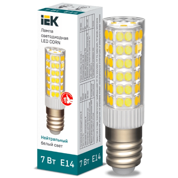 Лампочка светодиодная IEK LED CORN LLE-CORN-7-230-40-E14 E14 | 7 Вт | White photo 3