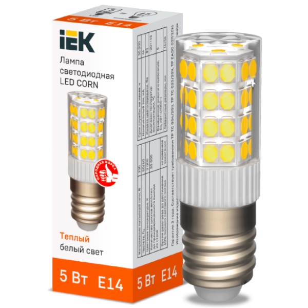 Bec LED IEK LED CORN LLE-CORN-5-230-30-E14 E14 | 5 W | White photo 3