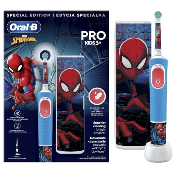 Зубная электрощетка Braun Kids Vitality PRO D103 Spiderman Синий  photo 3