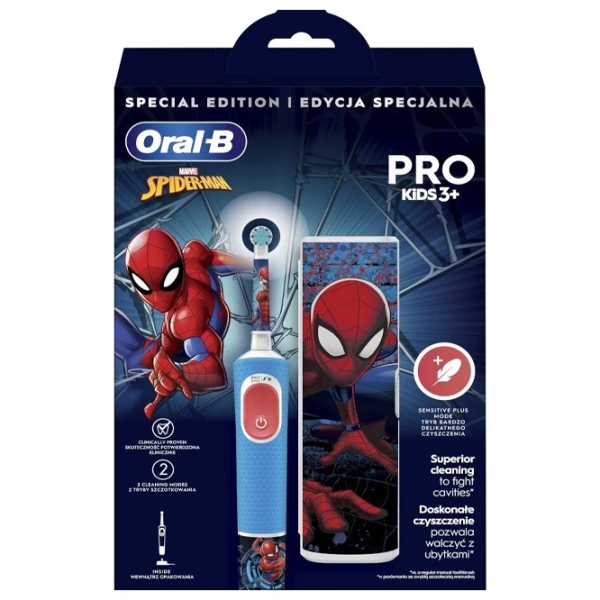 Зубная электрощетка Braun Kids Vitality PRO D103 Spiderman Синий  photo 4