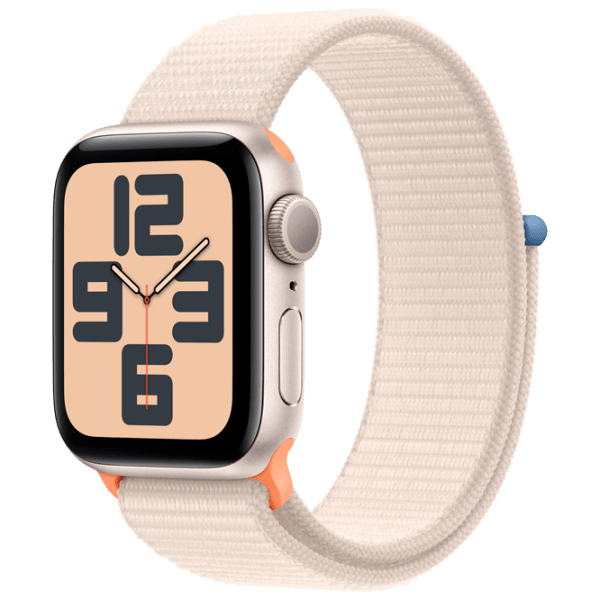 Ceas inteligent Apple Watch SE 2023 Starlight 1.57" | 44mm | Aluminiu/ Nylon| MRE63QI/ A photo 1