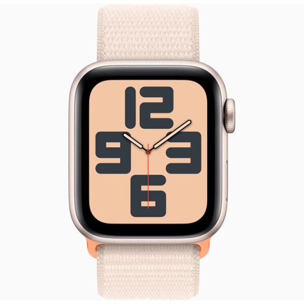 Ceas inteligent Apple Watch SE 2023 Starlight 1.57" | 44mm | Aluminiu/ Nylon| MRE63QI/ A photo 2