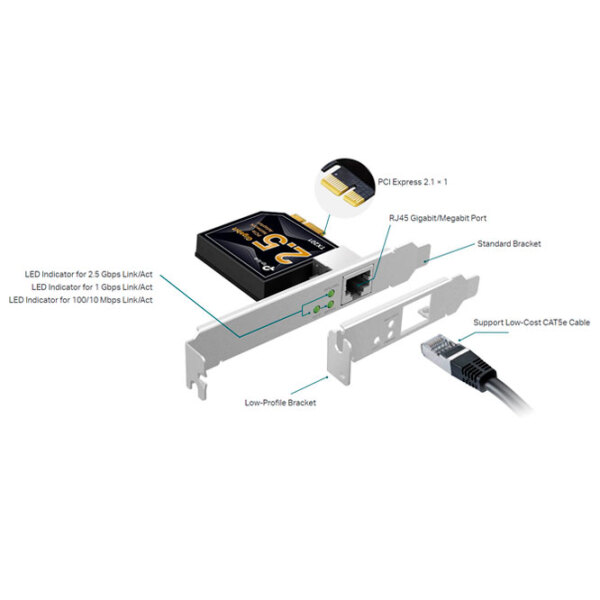 LAN Adapter TP-Link TX201 Black  photo 4