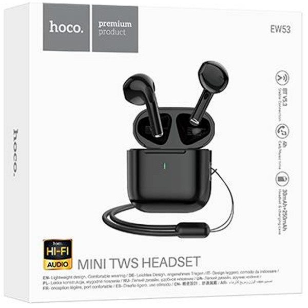 Căști Hoco EW53 Black Fără fir / Personal / In ear photo 5
