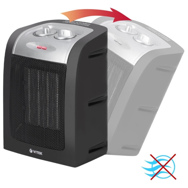 Тепловентилятор Vitek VT-2067 Черный 1800 Вт, Механическое photo 5