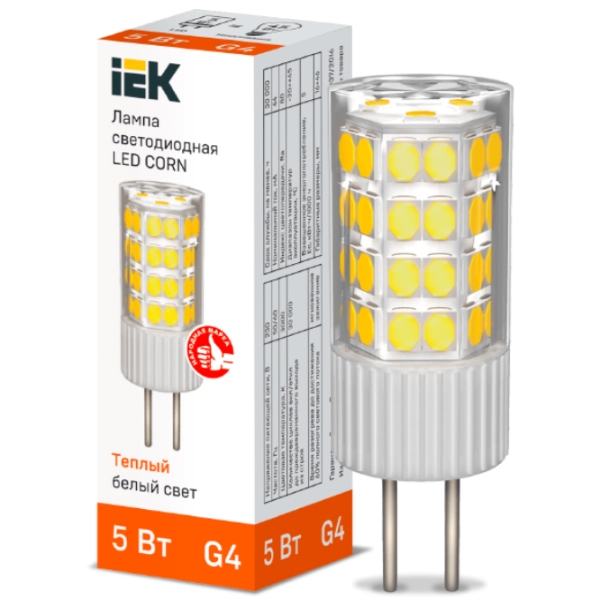 Лампочка светодиодная IEK LED CORN LLE-CORN-5-230-30-G4 G4 | 5 Вт | White photo 3