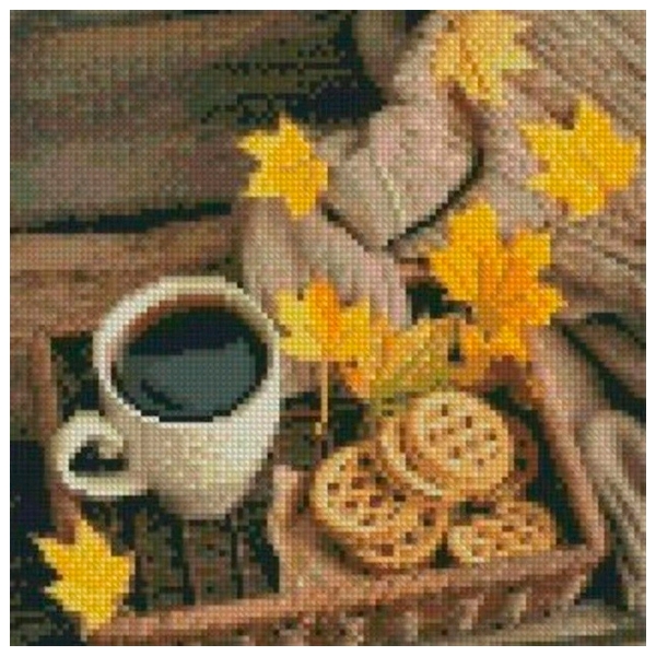 Pictură pe numere Strateg Cafea și biscuiți CA-0029 30 x 30 cm, P&acirc;nză photo 1