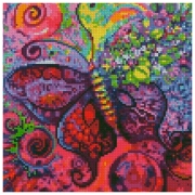Pictură pe numere Strateg Fluturele abstract CA-0047 30 x 30 cm, P&acirc;nză