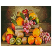 Pictură pe numere Strateg Ladă cu fructe FA10345 50 x 40 cm, P&acirc;nză