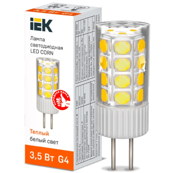 Bec LED IEK LED CORN LLE-CORN-4-230-30-G4 G4 | 3.5 W | White photo 3