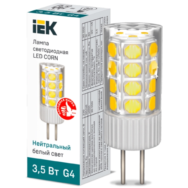 Bec LED IEK LED CORN LLE-CORN-4-230-40-G4 G4 | 3.5 W | White photo 3