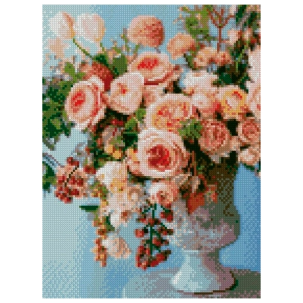 Pictură pe numere Strateg Un buchet de trandafiri HX150 40 x 30 cm, P&acirc;nză photo 1