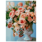 Pictură pe numere Strateg Un buchet de trandafiri HX150 40 x 30 cm, P&acirc;nză