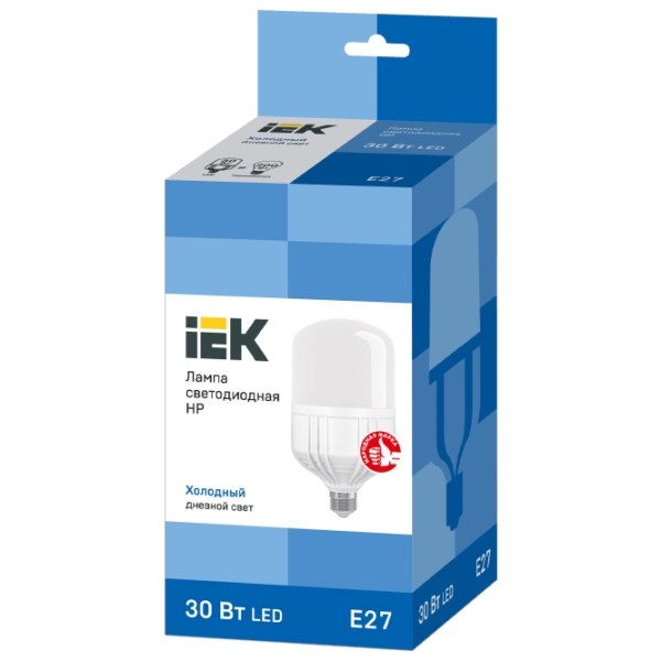 Лампочка светодиодная IEK HP LLE-HP-30-230-65-E27 E27 | 30 Вт | White photo 2