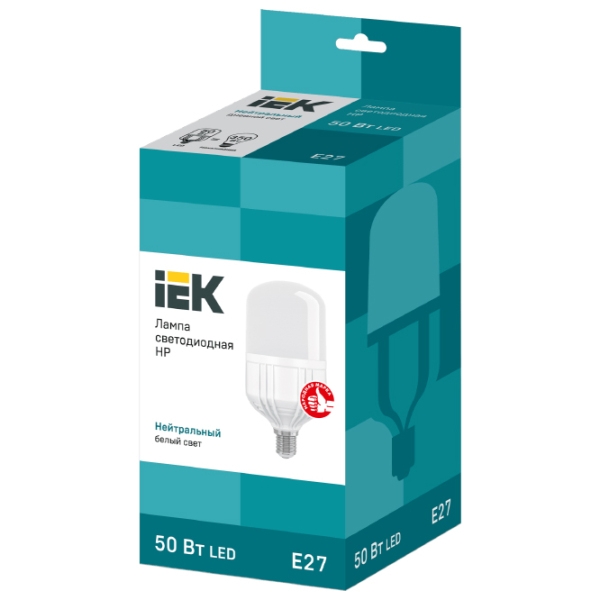 Лампочка светодиодная IEK HP LLE-HP-50-230-40-E27 E27 | 50 Вт | White photo 2