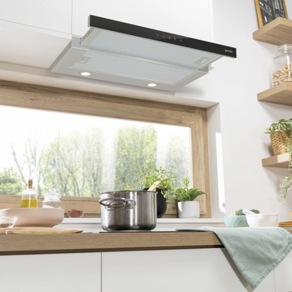 Hotă Gorenje TH64E3SGB Black 60 cm, Recirculare, 350 m³/h photo 4