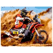 Pictură pe numere Strateg Pilot de motociclete VA-1814 50 x 40 cm, P&acirc;nză