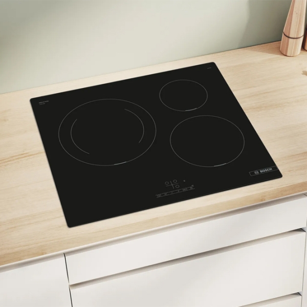 Plită încorporabilă cu inducție Bosch PUJ611BB5E Black Vitroceramică, 4600 W photo 5