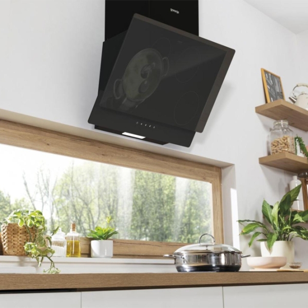 Hotă Gorenje WHI649EB Black 60 cm, Recirculare, 608 m³/h photo 3