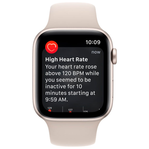 Ceas inteligent Apple Watch SE 2022 Starlight 1.57" | 40mm | Aluminiu/ Silicon
| MNT33 photo 3