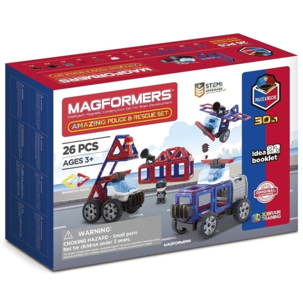 Конструктор Magformers Amazing Police Разноцветный Количество деталей 26, 3+ photo 1