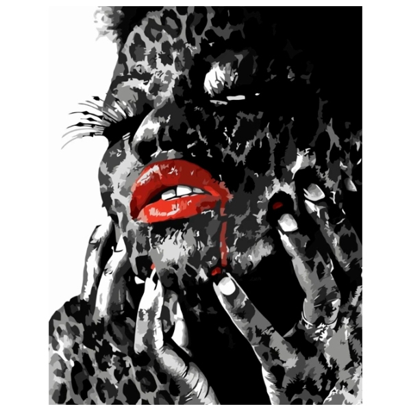 Strateg Fata-leopard VA-3425 50 x 40 cm, P&acirc;nză photo 1