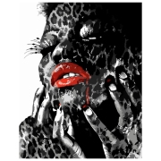 Strateg Fata-leopard VA-3425 50 x 40 cm, P&acirc;nză