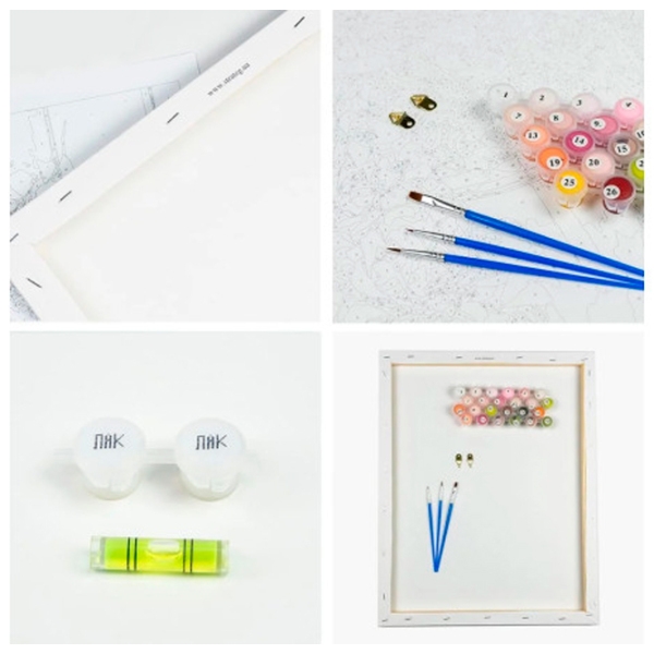 Pictură pe numere Strateg Cuplu linga apa VA-3571 50 x 40 cm, P&acirc;nză photo 2