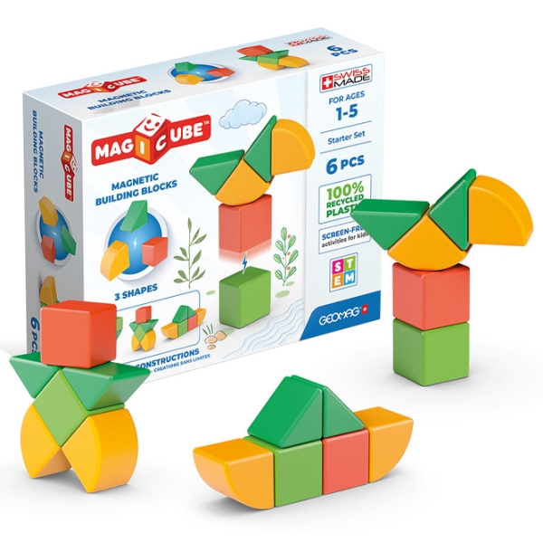 Конструктор Geomag Magicube Shapes Разноцветный Количество деталей 6, 3+ photo 1