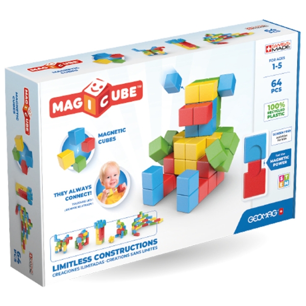Конструктор Geomag Magicube Разноцветный Количество деталей 8, 3+ photo 1