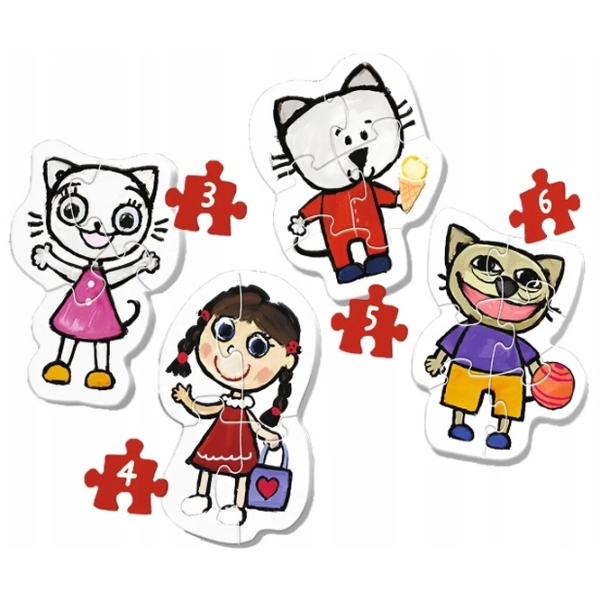 Puzzle 2D Trefl Happy Kittykit (36088) Numărul de piese: 18, V&acirc;rsta recomandată: 1+ photo 2