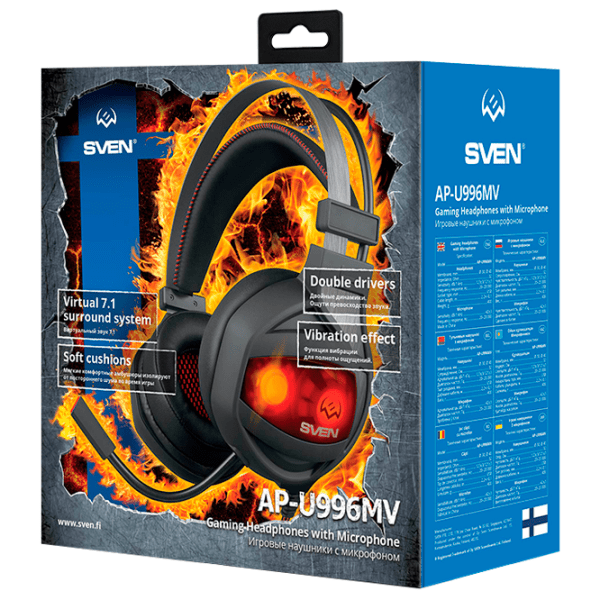 Căști Sven U996MV Black Cu fir/ Gaming/ On the ear photo 6