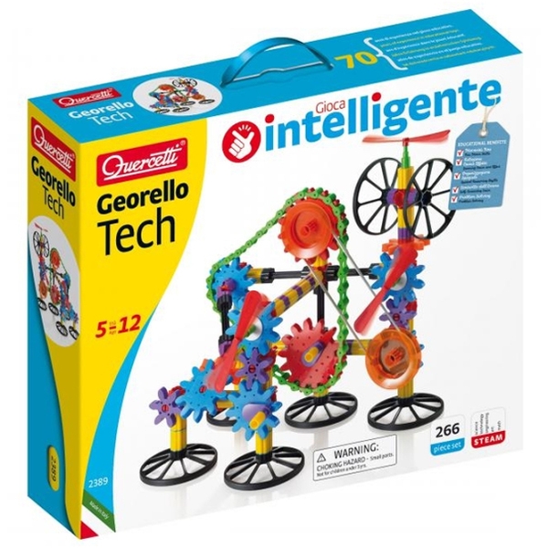Constructor Quercetti Georello 3D Gears Multicolor Numărul de piese 266, 5+ photo 1